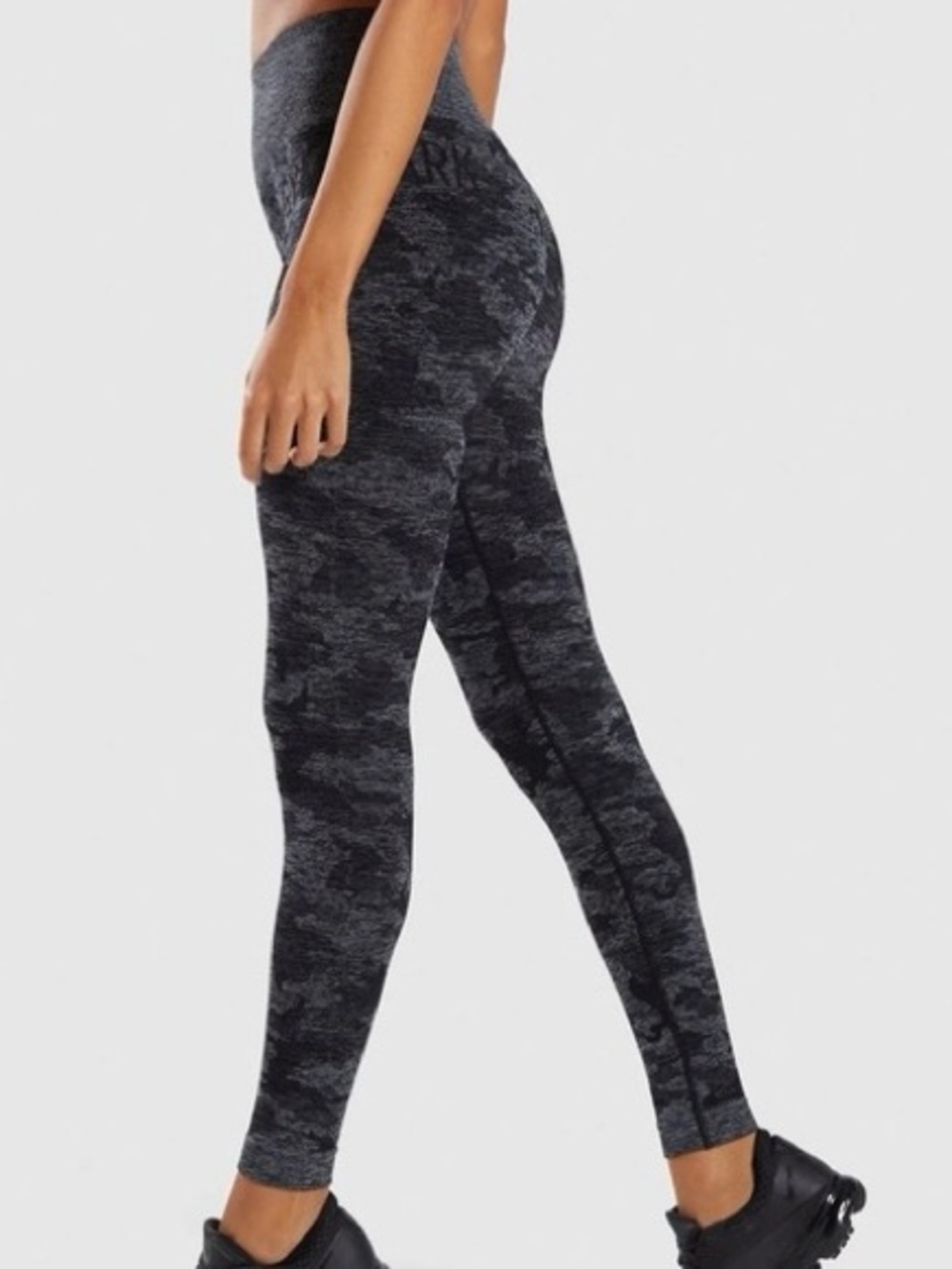 Girls' Gray Camo Seamless Leggings - Kids Bottoms